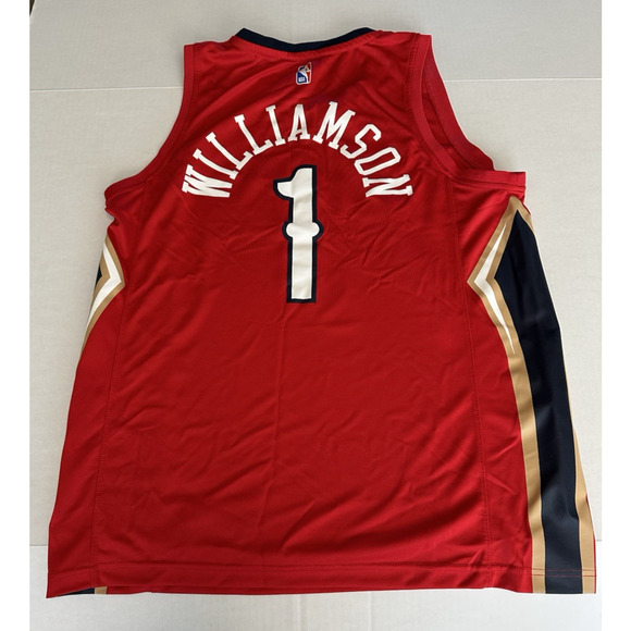 Fanatics Zion Williamson New Orleans Pelicans Large Basketball Jersey Red NBA - Picture 11 of 11